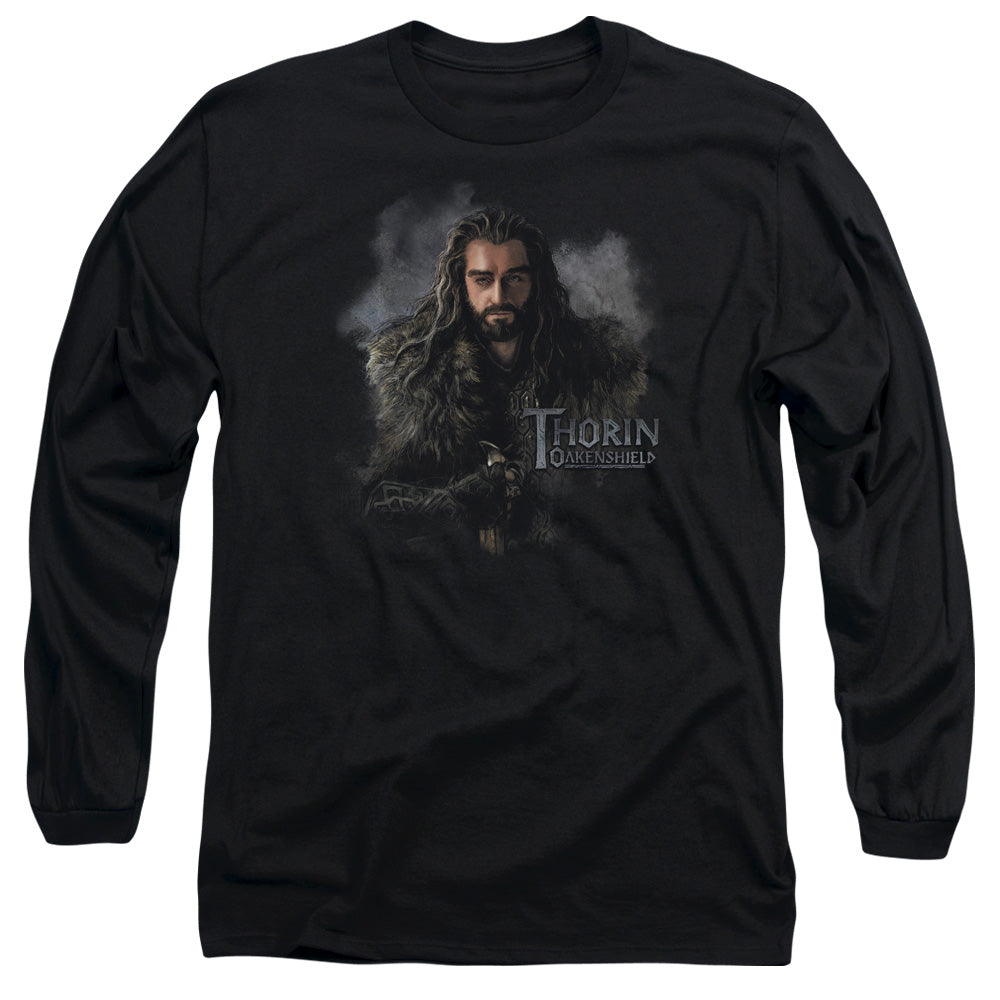 The Hobbit - Thorin Oakenshield - Long Sleeve Adult 18/1 - Black T-shirt