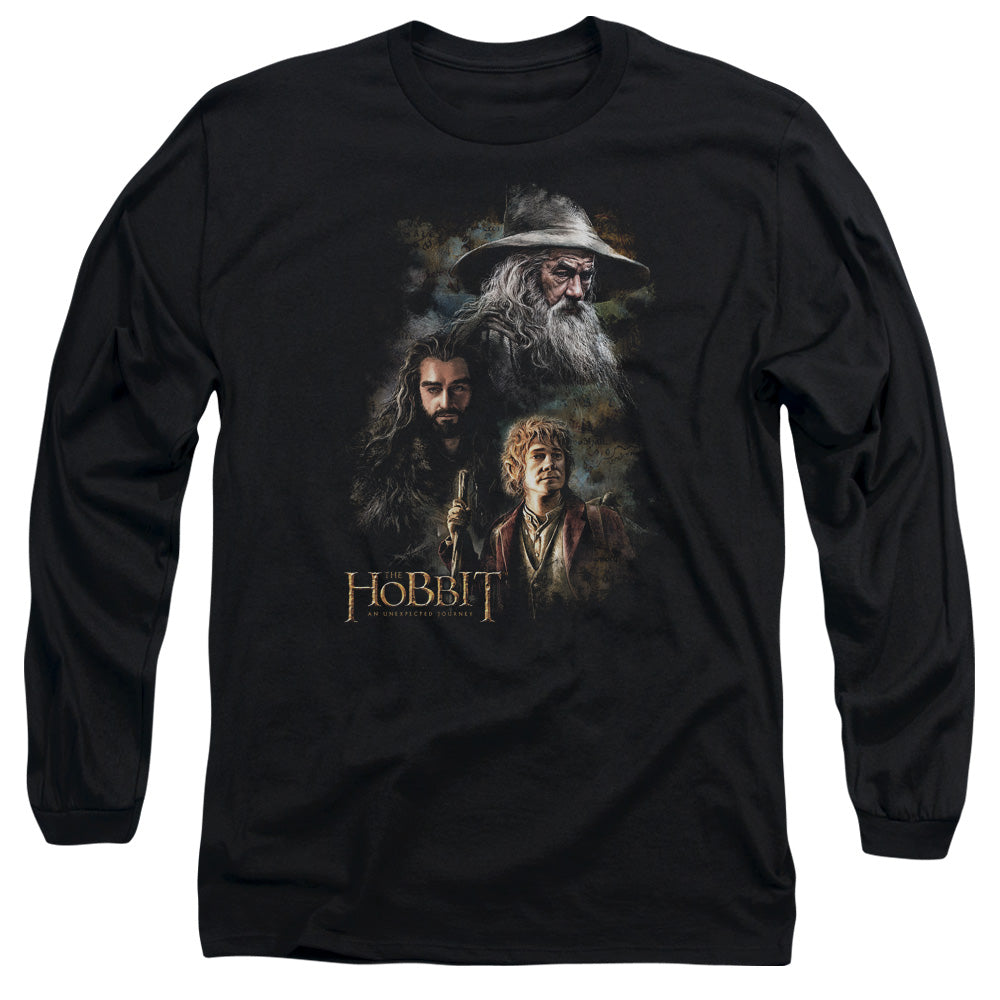 The Hobbit - Painting - Long Sleeve Adult 18/1 - Black T-shirt