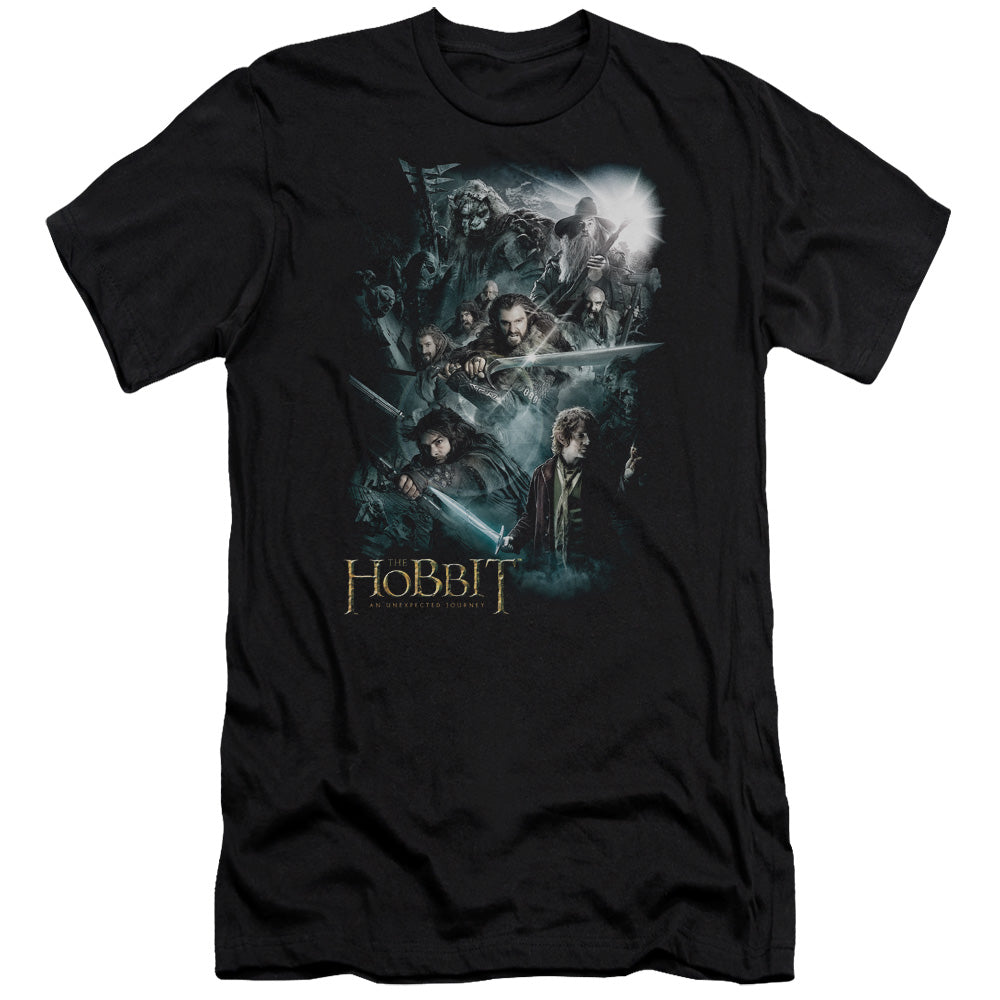 The Hobbit - Epic Adventure-premuim Canvas Adult Slim Fit 30/1 - Black