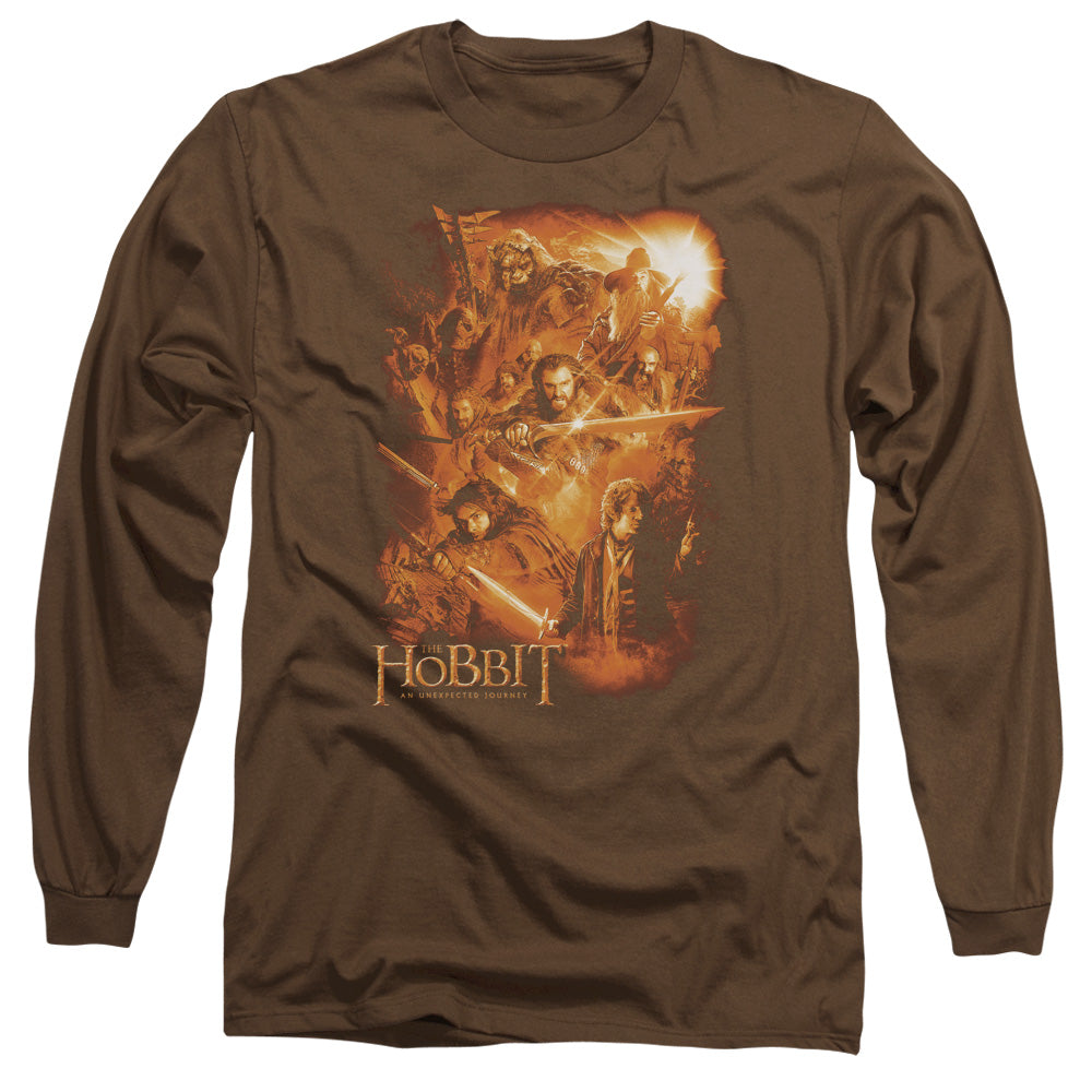 The Hobbit - Epic Adventure - Long Sleeve Adult 18/1 - Coffee T-shirt