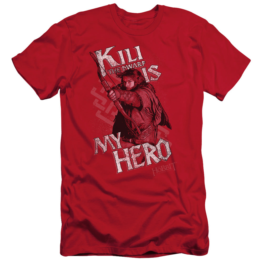 The Hobbit - Kili Is My Hero - Short Sleeve Adult 30/1 - Red T-shirt