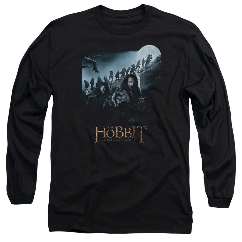 The Hobbit - A Journey - Long Sleeve Adult 18/1 - Black T-shirt
