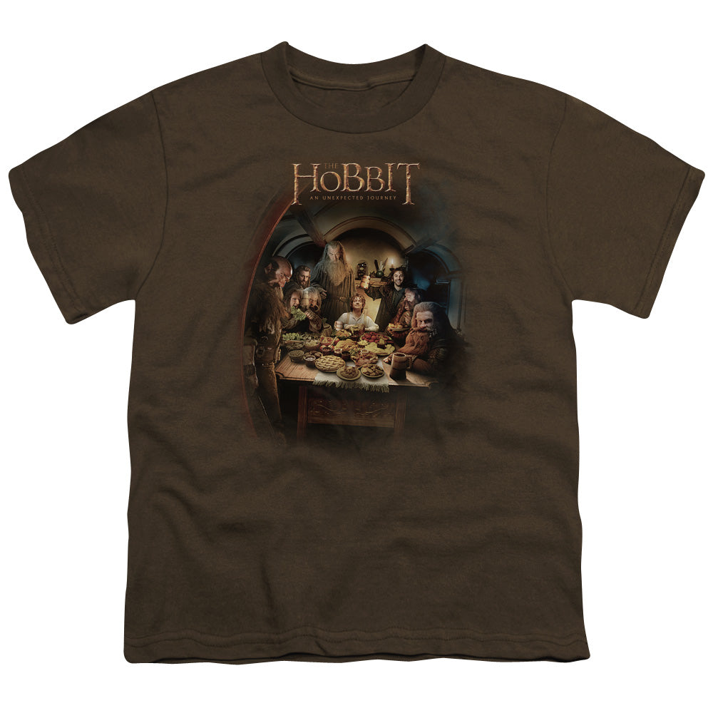 The Hobbit - Feast - Short Sleeve Youth 18/1 - Coffee T-shirt