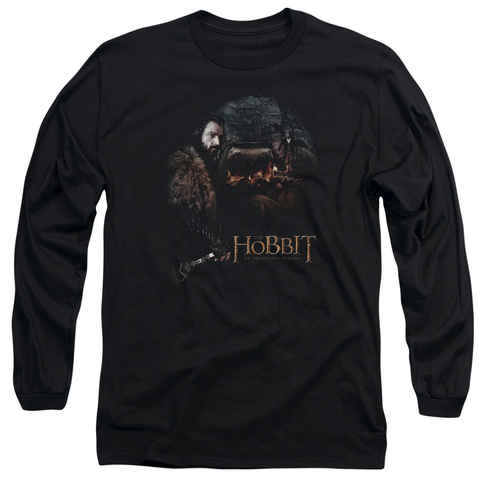 The Hobbit - Cauldron - Long Sleeve Adult 18/1 - Black T-shirt