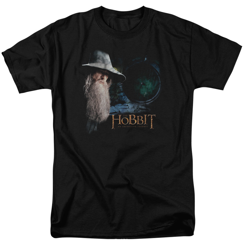 The Hobbit - The Door - Short Sleeve Adult 18/1 - Black T-shirt