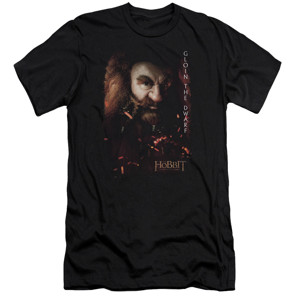THE HOBBIT GLOIN POSTER - S/S ADULT 30/1 - BLACK T-Shirt