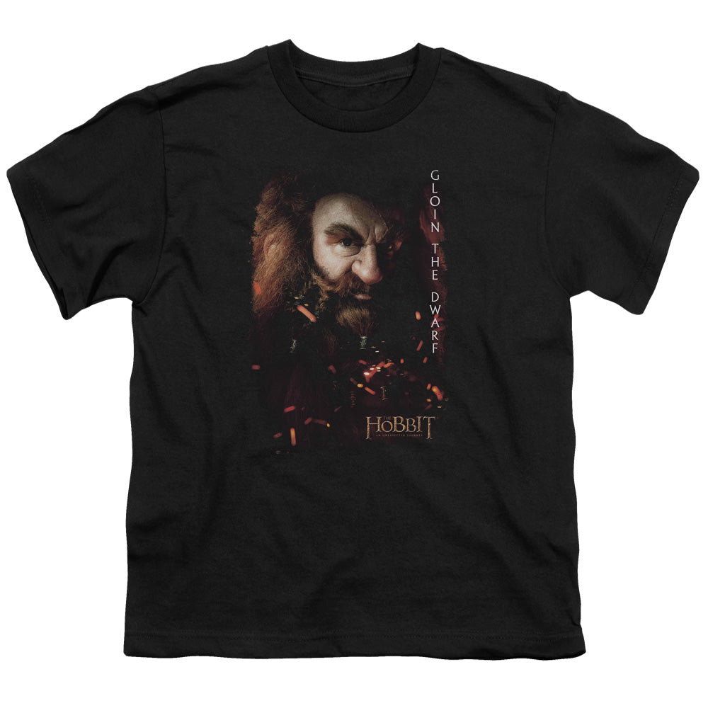 The Hobbit - Gloin Poster - Short Sleeve Youth 18/1 - Black T-shirt