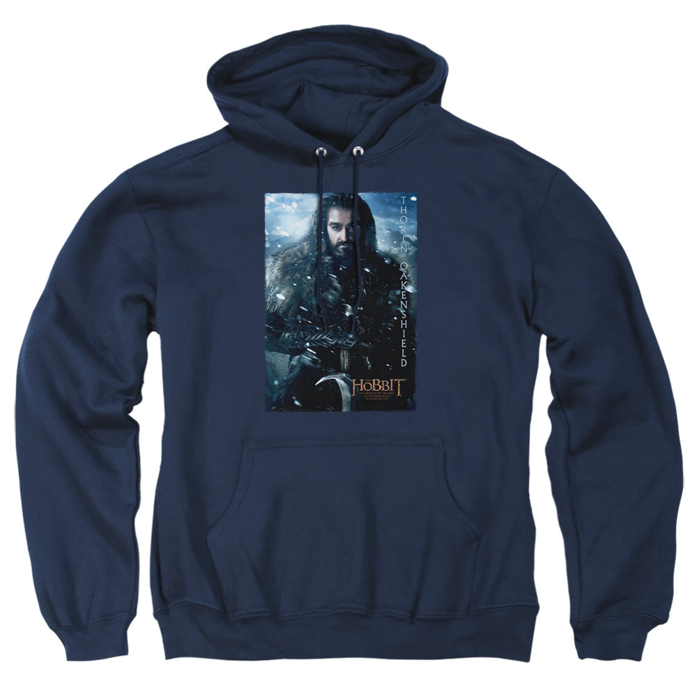 The Hobbit - Thorin Poster - Adult Pull-over Hoodie - Navy