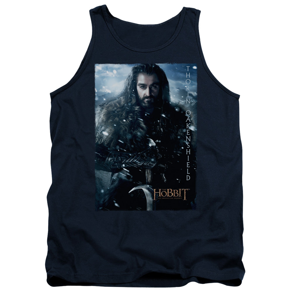 The Hobbit - Thorin Poster - Adult Tank - Navy