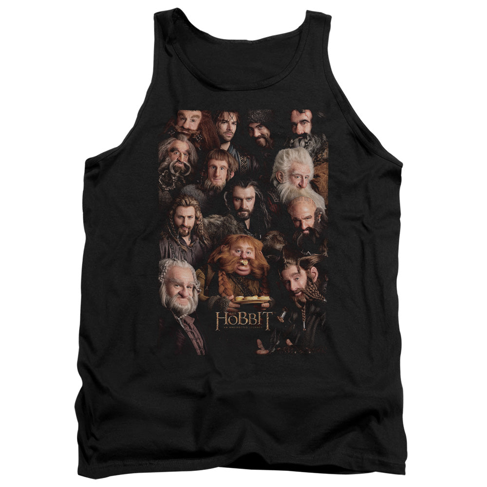 The Hobbit - Dwarves Poster - Adult Tank - Black