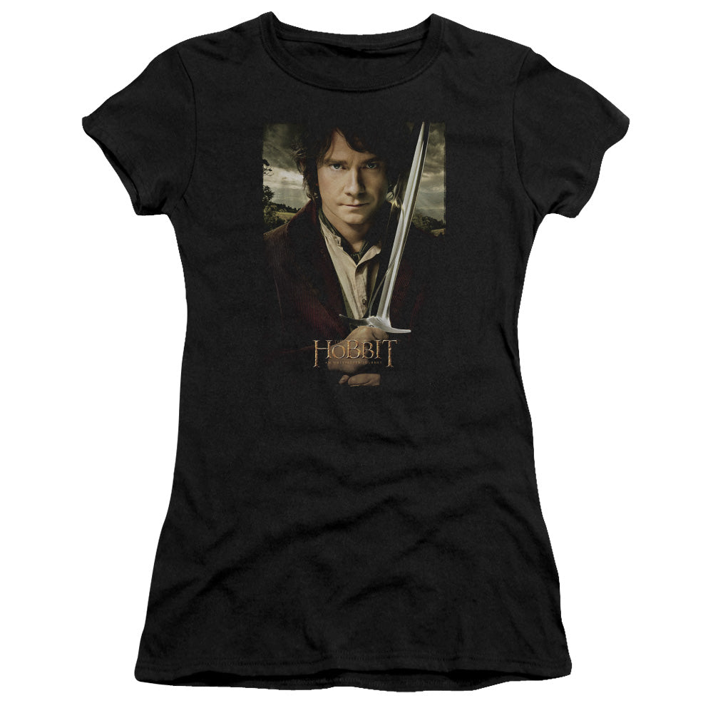 The Hobbit - Baggins Poster - Short Sleeve Junior Sheer - Black T-shirt
