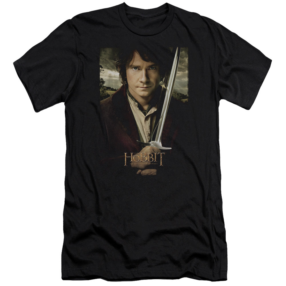 The Hobbit - Baggins Poster-premuim Canvas Adult Slim Fit 30/1 - Black