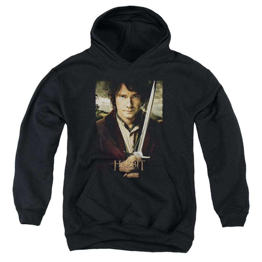 The Hobbit - Baggins Poster - Youth Pull-over Hoodie - Black