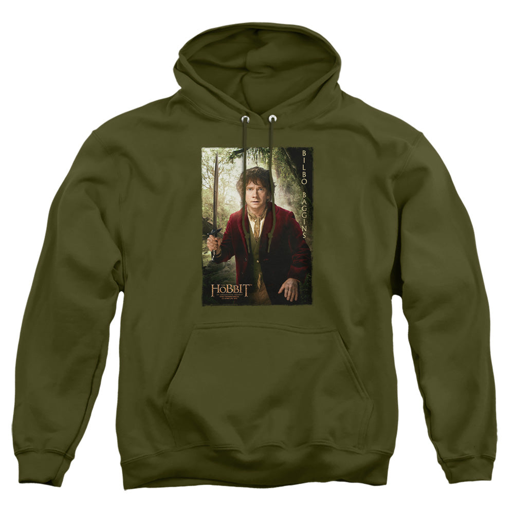 The Hobbit - Bilbo Poster - Adult Pull-over Hoodie - Military Green