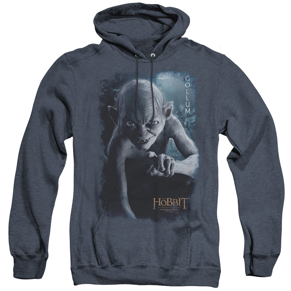 The Hobbit - Gollum Poster - Adult Heather Hoodie - Navy