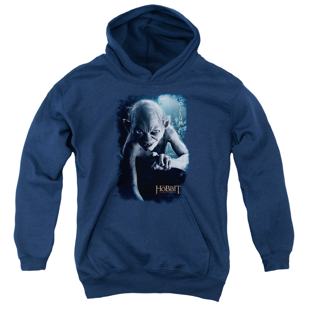 The Hobbit - Gollum Poster - Youth Pull-over Hoodie - Navy