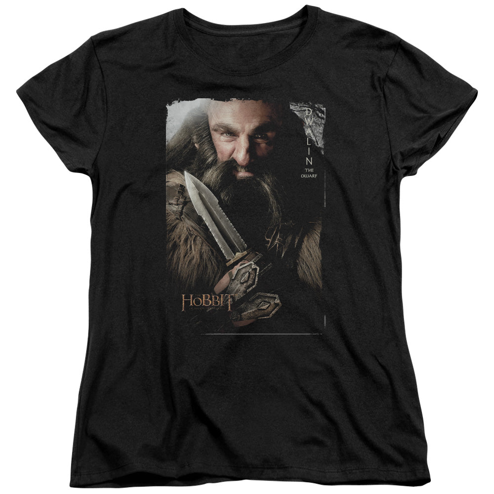 The Hobbit - Dwalin - Short Sleeve Womens Tee - Black T-shirt