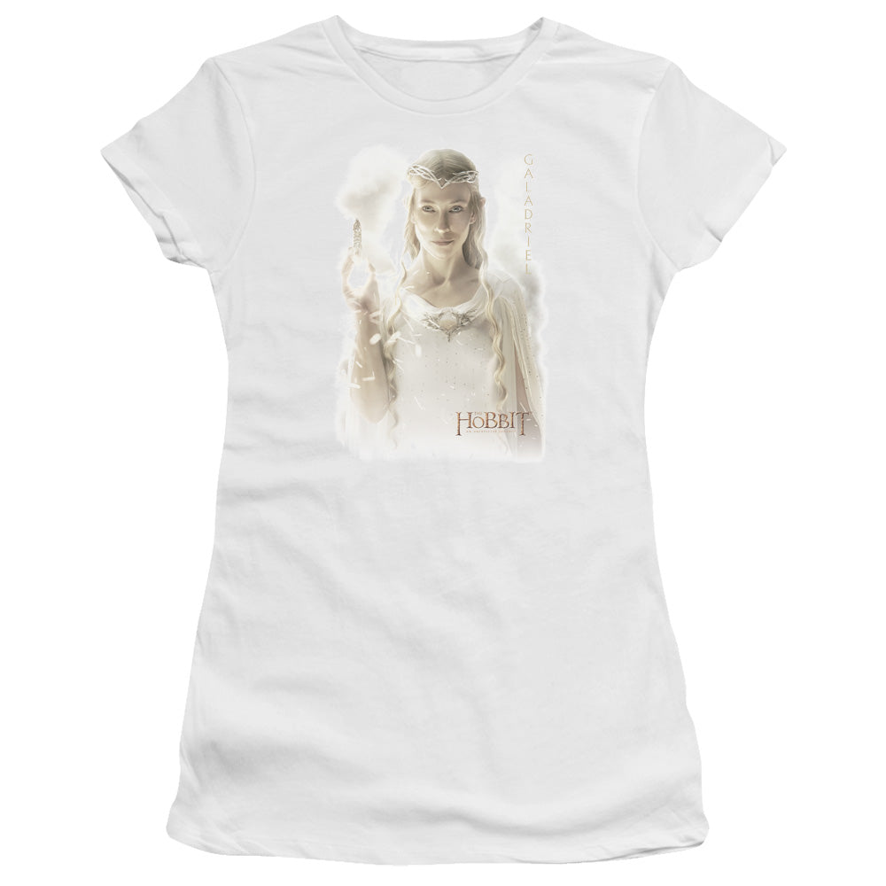 Hobbit - Galadriel - Short Sleeve Junior Sheer - White T-shirt