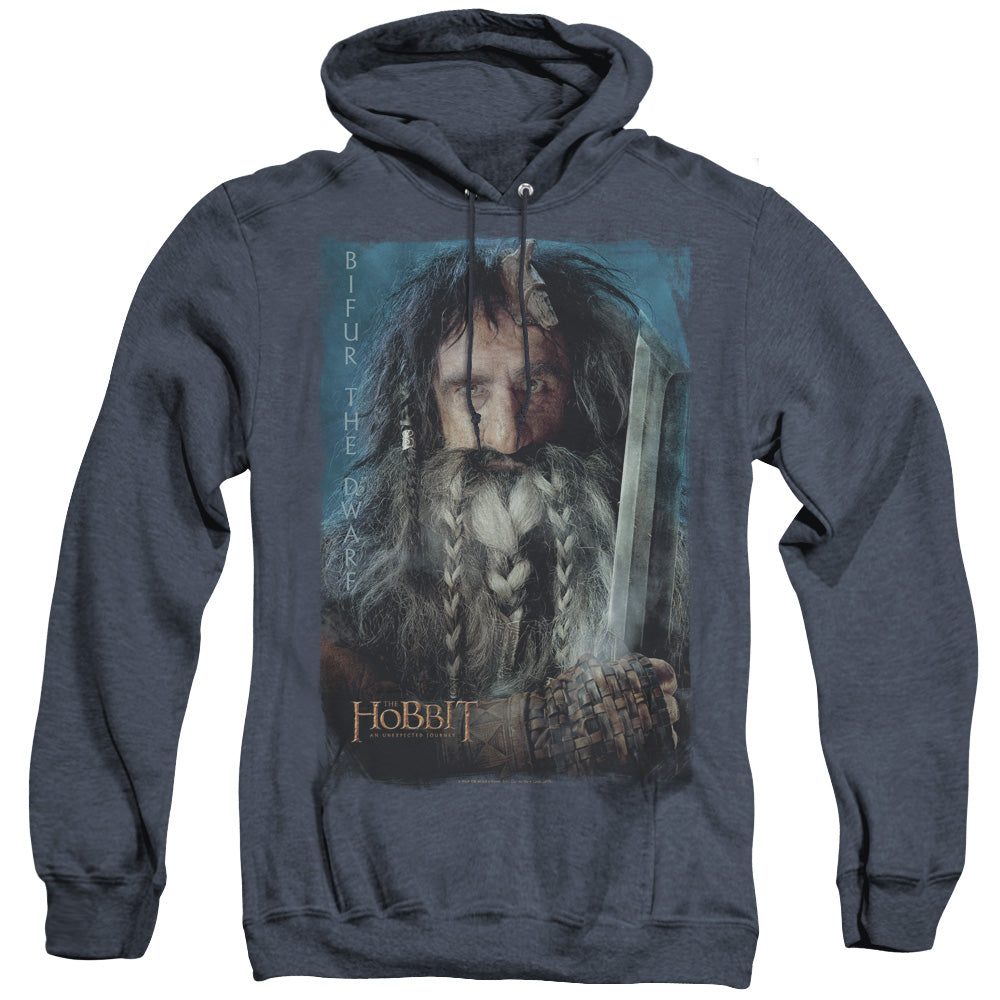 The Hobbit - Bifur - Adult Heather Hoodie - Navy
