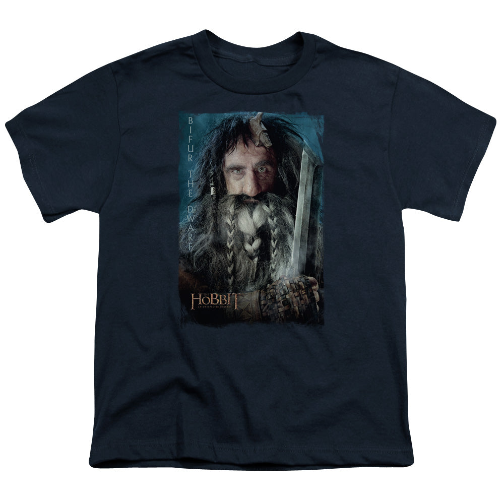 The Hobbit - Bifur - Short Sleeve Youth 18/1 - Navy T-shirt
