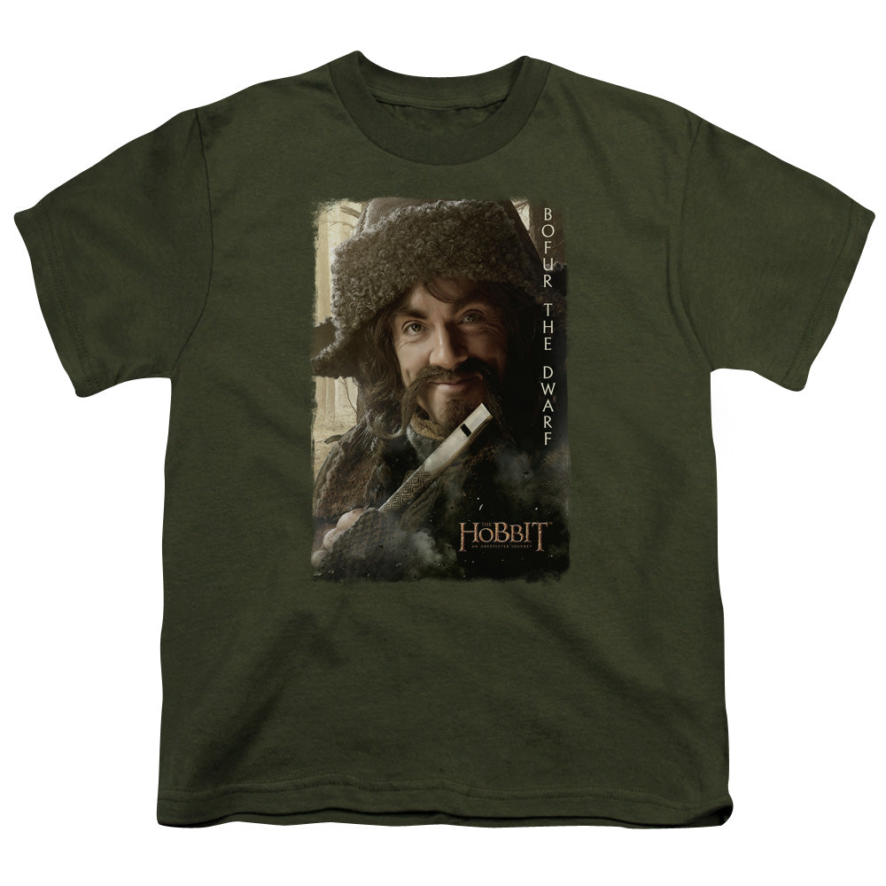 The Hobbit - Bofur - Short Sleeve Youth 18/1 - Military Green T-shirt