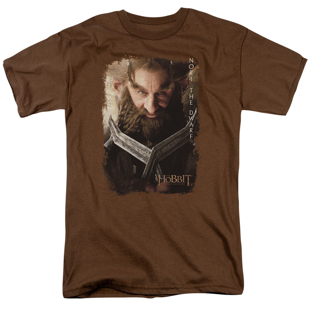 The Hobbit - Nori Poster - Short Sleeve Adult 18/1 - Coffee T-shirt