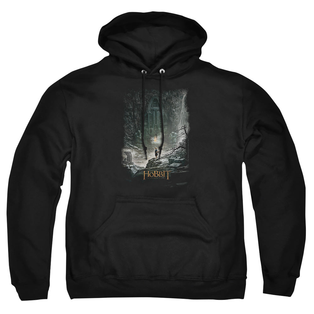 Hobbit - At Smaug's Door - Adult Pull-over Hoodie - Black