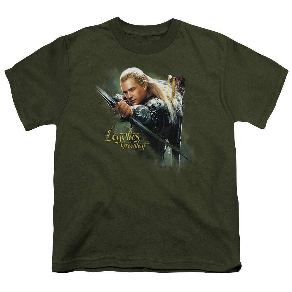 Hobbit - Legolas Greenleaf - Short Sleeve Youth 18/1 - Military Green T-shirt