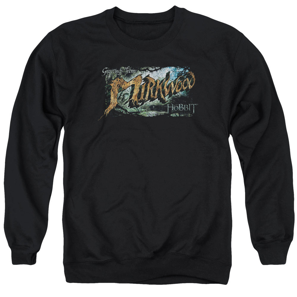 Hobbit - Greetings From Mirkwood - Adult Crewneck Sweatshirt - Black