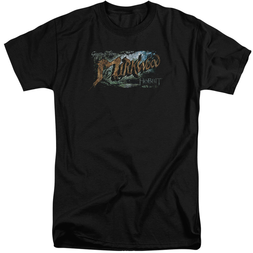 Hobbit - Greetings From Mirkwood - Short Sleeve Adult Tall - Black T-shirt
