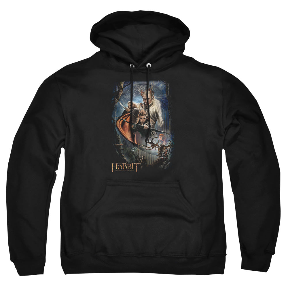 Hobbit - Thranduil's Realm - Adult Pull-over Hoodie - Black