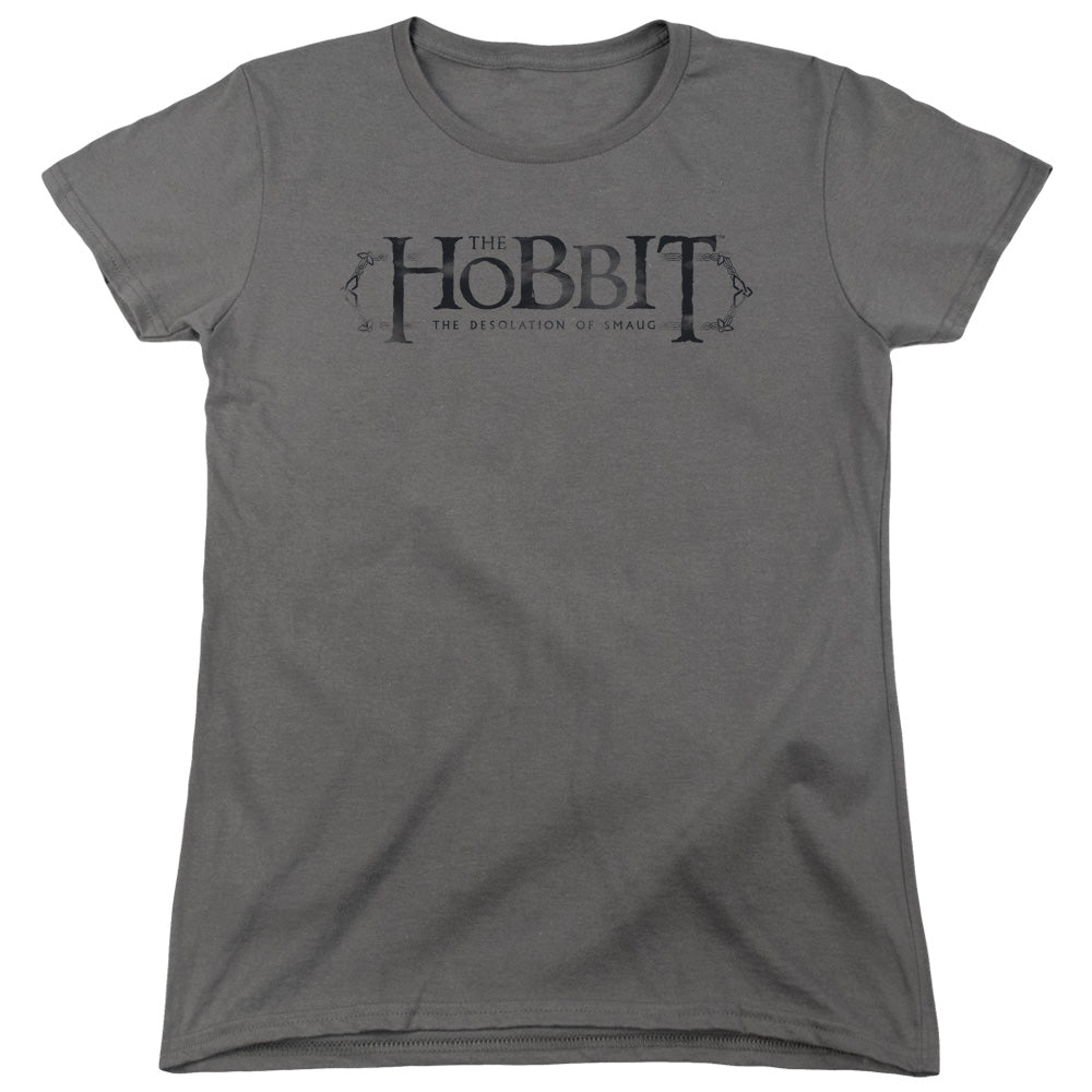 Hobbit - Ornate Logo - Short Sleeve Womens Tee - Charcoal T-shirt