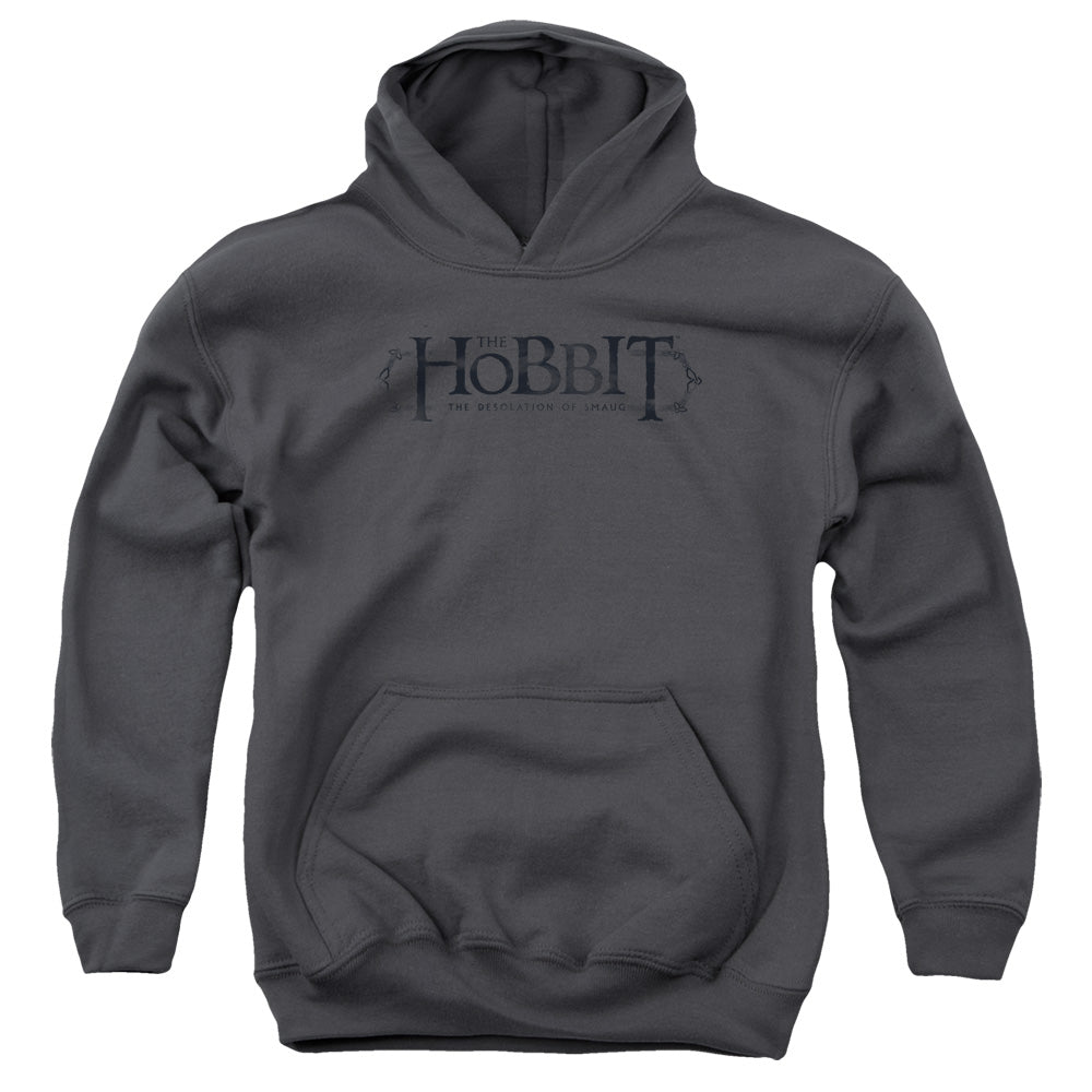 Hobbit Ornate Logo-youth Pull-over Hoodie - Charcoal