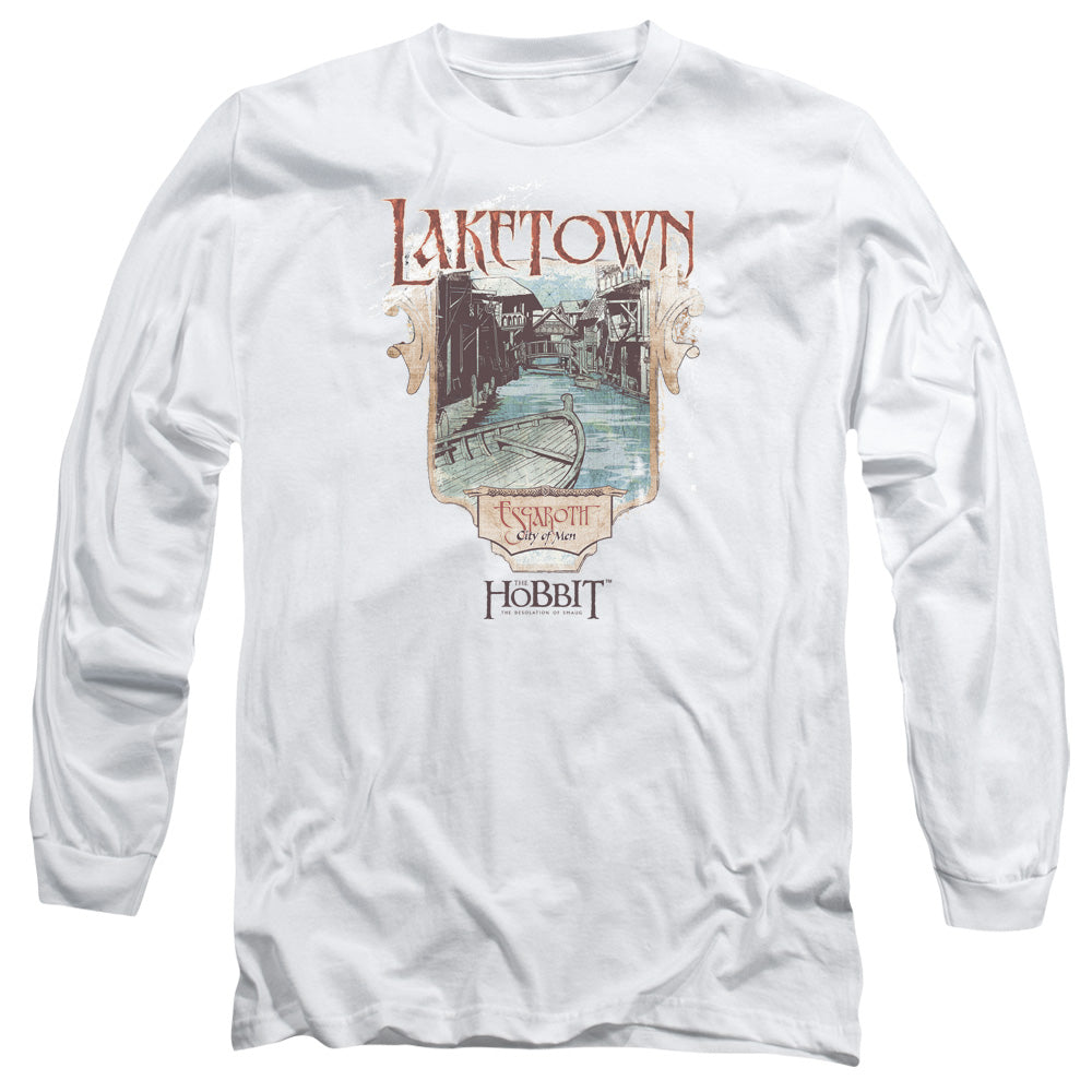 Hobbitlaketown - Long Sleeve Adult 18 - 1 - White T-shirt