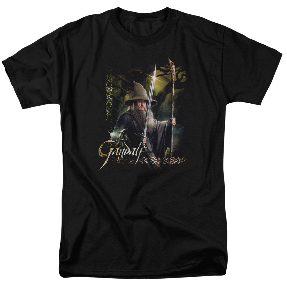 Hobbit - Sword And Staff - Short Sleeve Adult 18/1 - Black T-shirt