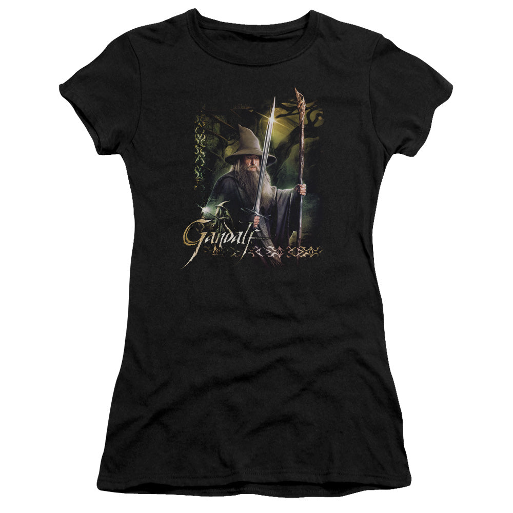 Hobbit - Sword And Staff - Short Sleeve Junior Sheer - Black T-shirt
