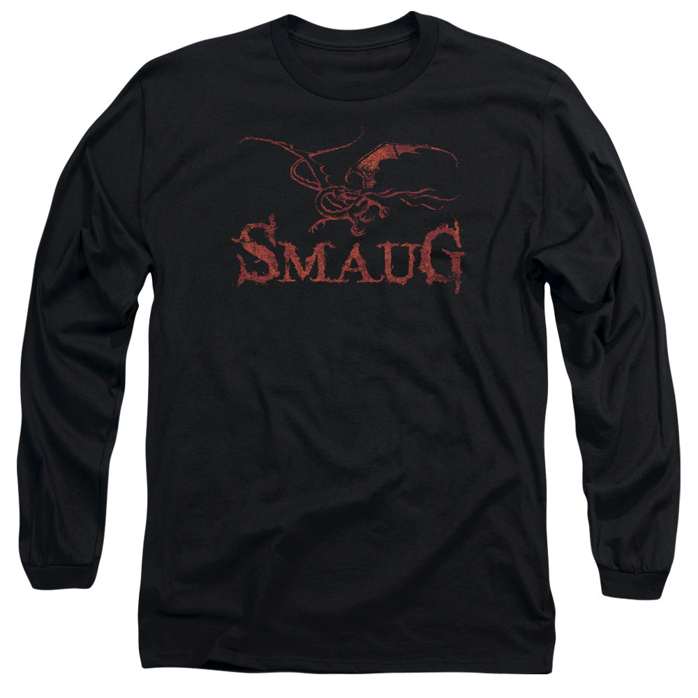 Hobbit - Dragon - Long Sleeve Adult 18/1 - Black T-shirt