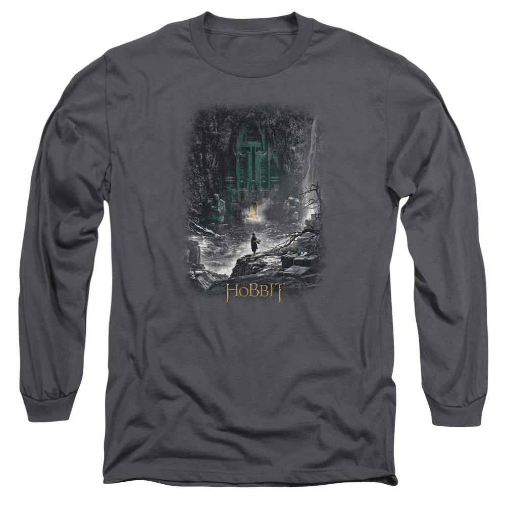 Hobbit - Second Thoughts - Long Sleeve Adult 18/1 - Charcoal T-shirt