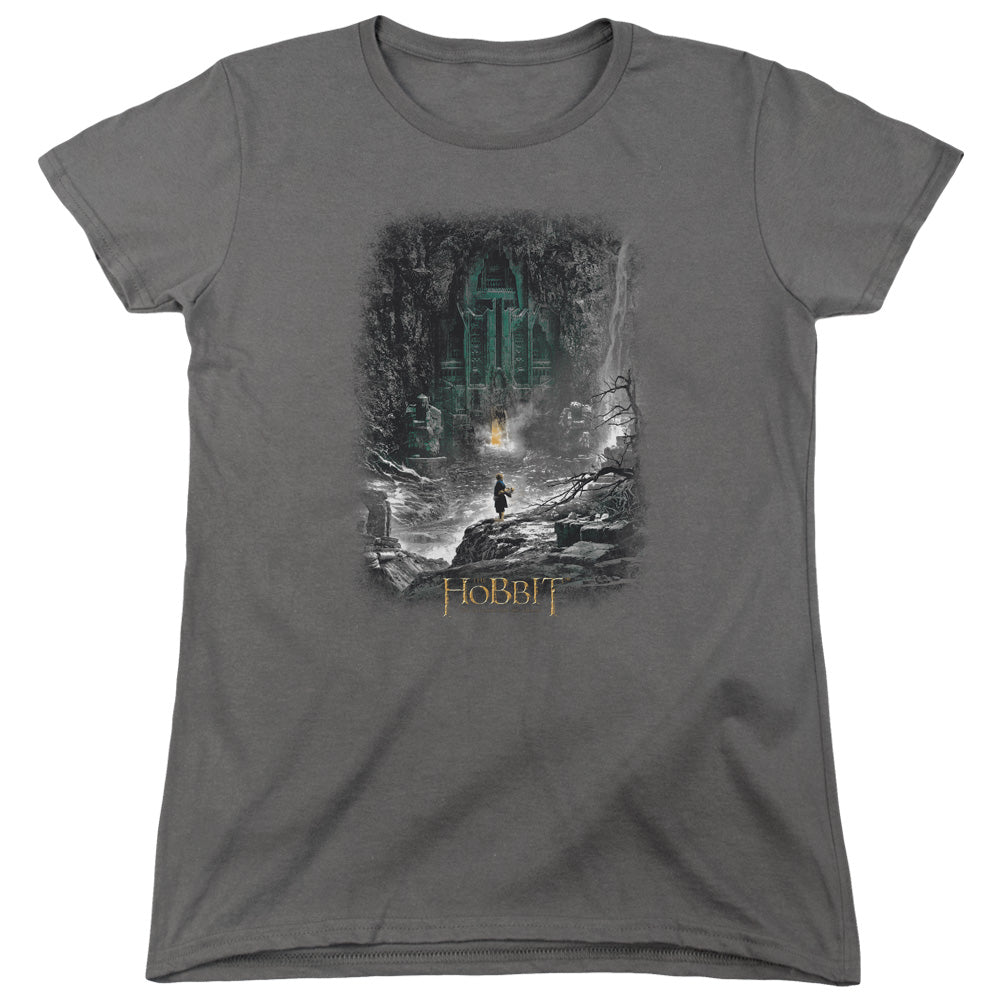 Hobbit - Second Thoughts - Short Sleeve Womens Tee - Charcoal T-shirt