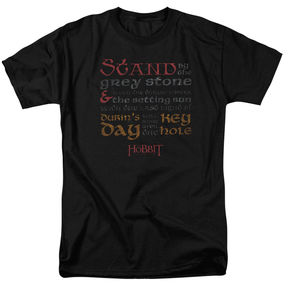 Hobbit - Keyhole - Short Sleeve Adult 18/1 - Black T-shirt