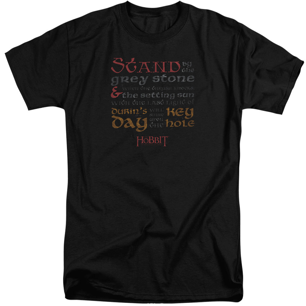 Hobbit - Keyhole - Short Sleeve Adult Tall - Black T-shirt