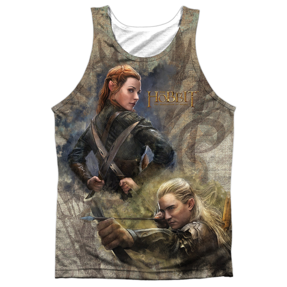 Hobbit - Elves - Adult 100% Poly Tank Top - White
