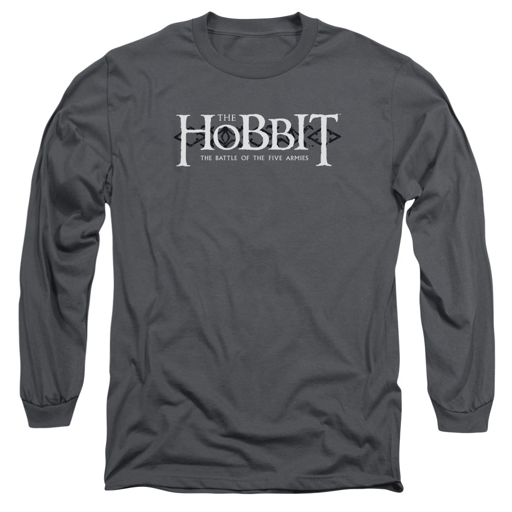 Hobbit - Ornate Logo - Long Sleeve Adult 18/1 - Charcoal T-shirt