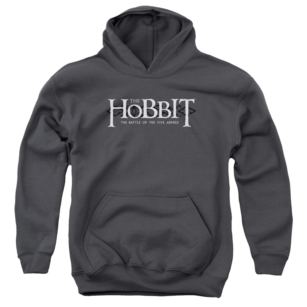 Hobbit Ornate Logo-youth Pull-over Hoodie - Charcoal