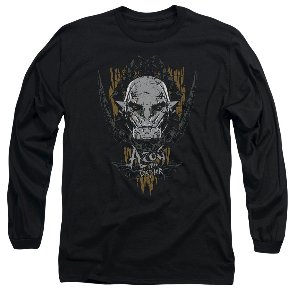 Hobbit - Azog - Long Sleeve Adult 18/1 - Black T-shirt