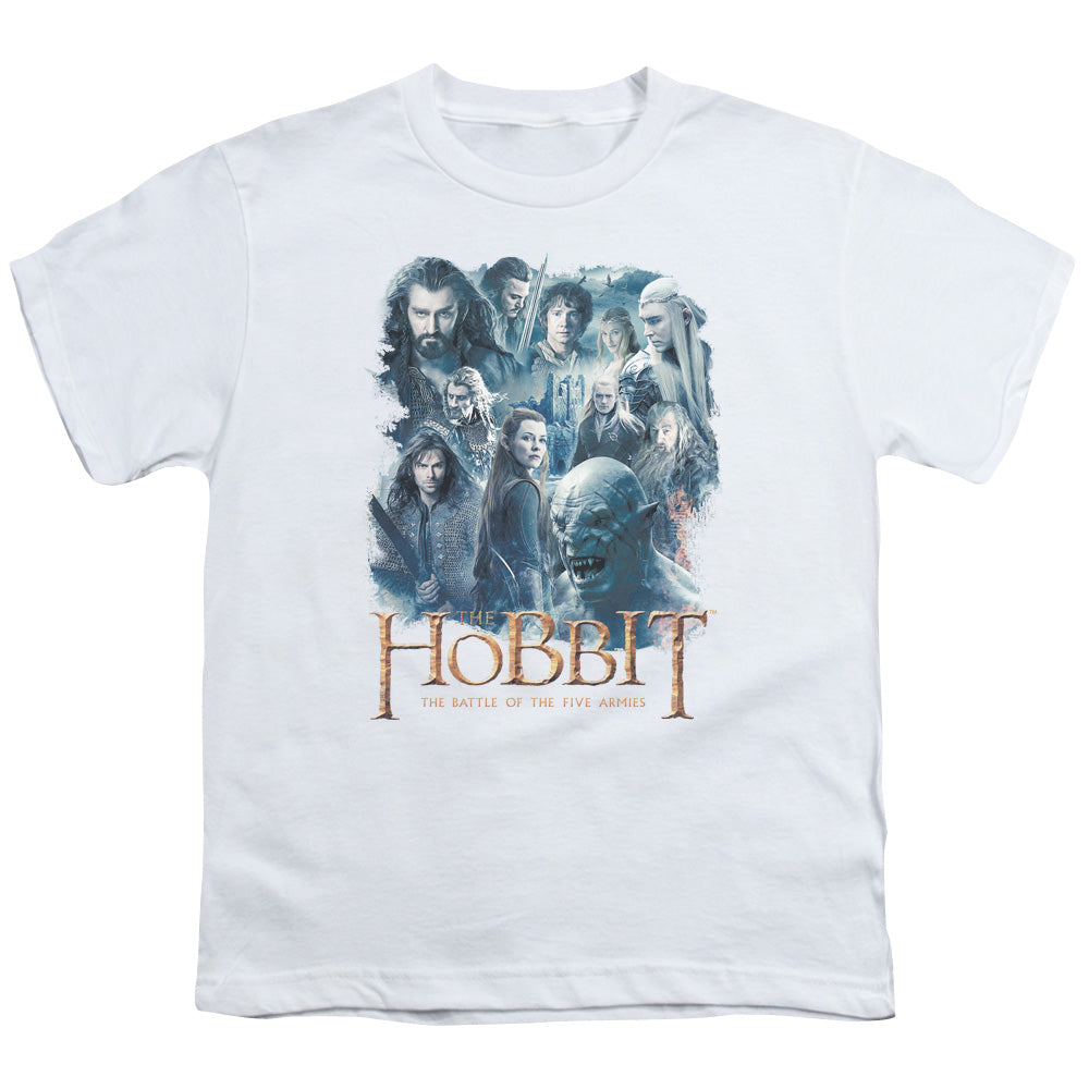 Hobbit - Main Characters - Short Sleeve Youth 18/1 - White T-shirt