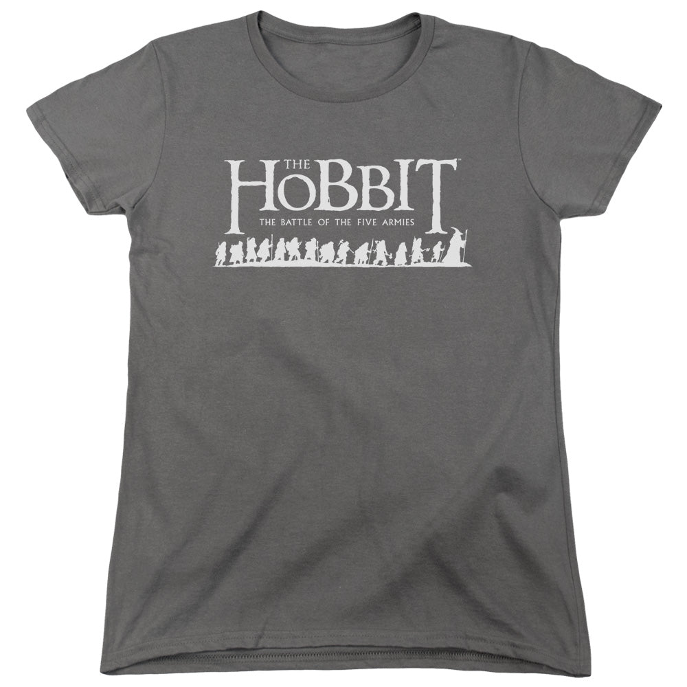 Hobbit - Walking Logo - Short Sleeve Womens Tee - Charcoal T-shirt