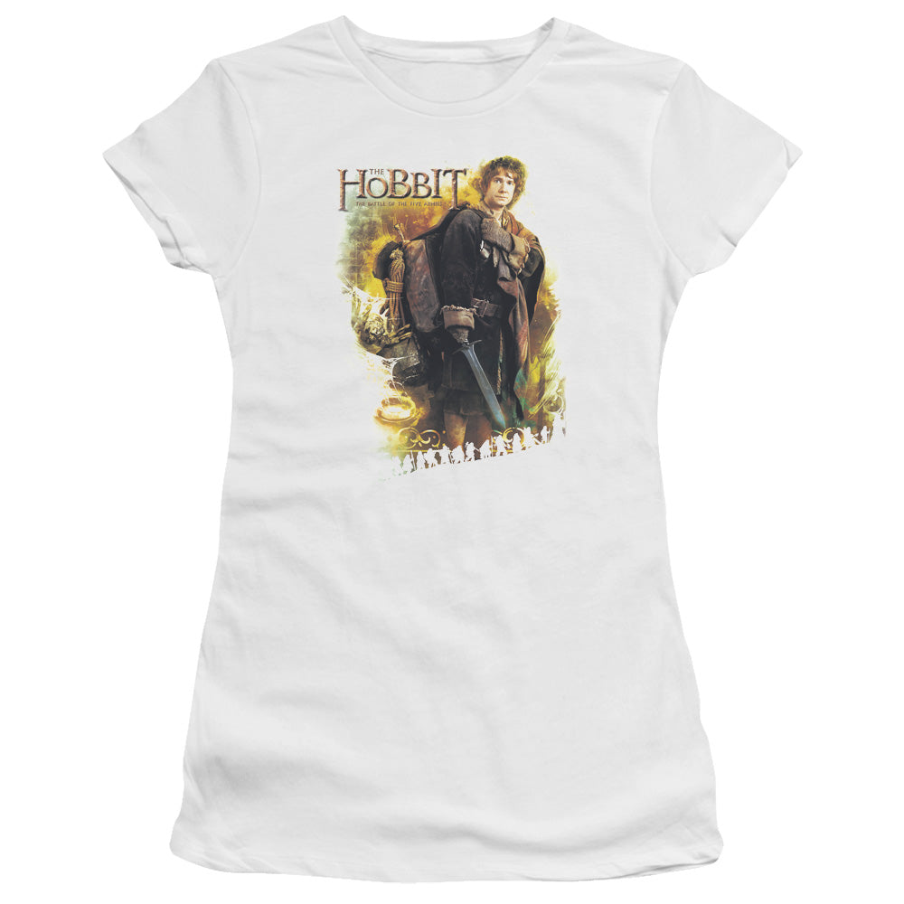 Hobbit - Bilbo - Short Sleeve Junior Sheer - White T-shirt