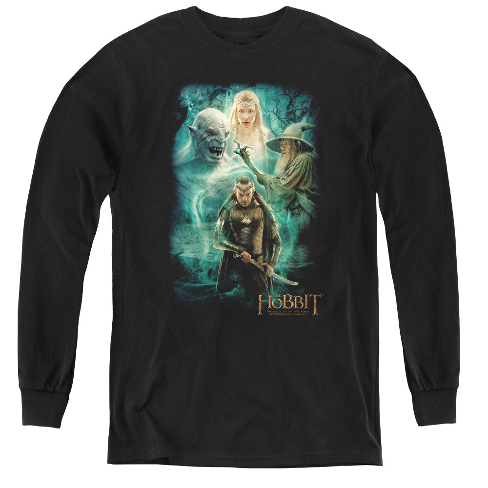 Hobbit - Elronds Crew - Youth Long Sleeve Tee - Black