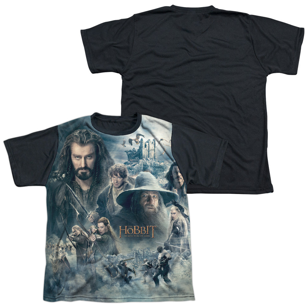 Hobbit - Epic Poster - Short Sleeve Youth White Front Black Back - White T-shirt